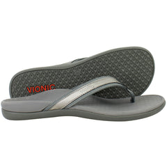 Vionic Islander Womens Grey Flip-Flops
