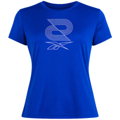 Reebok SW Graphic Womens Blue Running Top