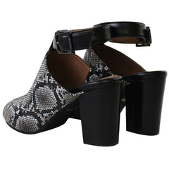 Vionic Kaia Snake Womens Black Heeled Sandals