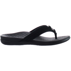 Vionic Aloe Womens Black Flip-Flops