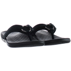 Vionic Aloe Womens Black Flip-Flops