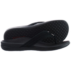 Vionic Aloe Womens Black Flip-Flops