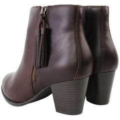 Vionic Madeline Womens Brown Heeled Boots