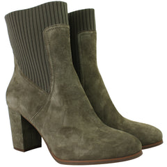 Vionic Kaylee Womens Green Heeled Boots