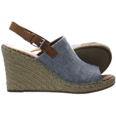 Toms Monica Womens Denim Wedges