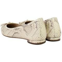Vionic Embossed Snake Womens Cream Shoes