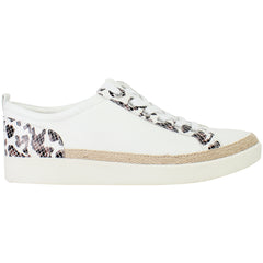 Vionic Winny Leopard Snake Womens White Plimsolls