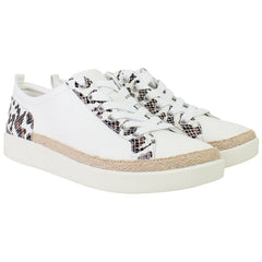 Vionic Winny Leopard Snake Womens White Plimsolls