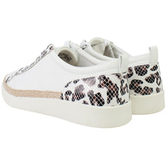 Vionic Winny Leopard Snake Womens White Plimsolls