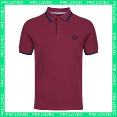 Sergio Tacchini Iconic Mens Dark Red Polo Shirt NO TAG