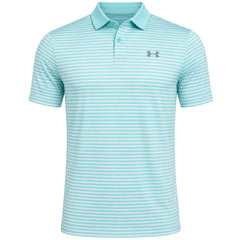 Under Armour Trajectory Stripe Mens Blue Golf Polo Shirt