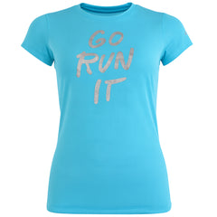 Asics Go Run It Womens Light Blue T-Shirt