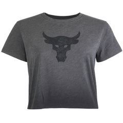 Under Armour x Project Rock Womens Grey Crop Top
