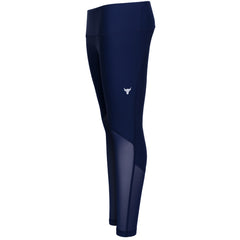 Under Armour x Project Rock HeatGear Womens Blue Cropped Leggings