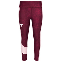 Under Armour x Project Rock Kids Burgundy Ankle Crop Leggings