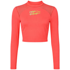Under Armour HeatGear Q3 Womens Orange Crop Top
