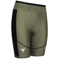 Under Armour Project Rock Womens Green Biker Shorts