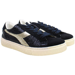Diadora Montecarlo Glitter Womens Navy Trainers