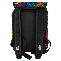 Lego 7L Outlined Bricks Tribini Happy Kids Black Backpack