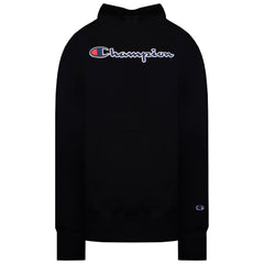 Champion Script Logo Mens Black Hoodie