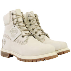 Timberland 6inch Premium Womens Off White Boots