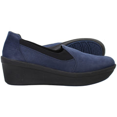 Clarks Step Rose Moon Womens Navy Wedges