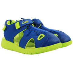 Clarks Ezera Sea Kids Blue Sandals