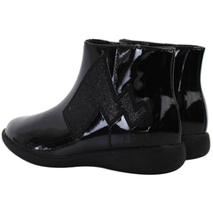 Clarks Etch Trail K. Kids Black Shoes