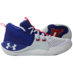 Under Armour GS Embiid 1 Kids White/Blue Basketball Shoes
