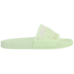 Superga Clear Identity Womens Green Sliders