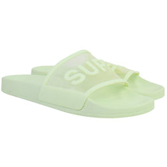Superga Clear Identity Womens Green Sliders