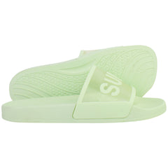 Superga Clear Identity Womens Green Sliders