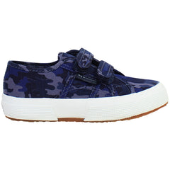 Superga Camo Ripstop Kids Blue Plimsolls