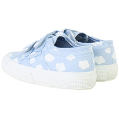 Superga Cloud Print Kids Blue Plimsolls