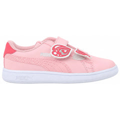 Puma Smash v2 Bfly V Kids Pink Trainers
