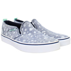 Vans Asher Low Top Womens Blue Plimsolls