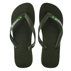 Havaianas Brasil Logo Unisex Dark Green Flip-Flops