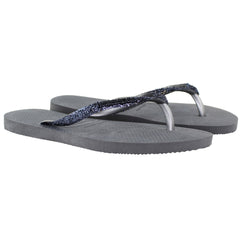 Havaianas Slim Glitter II Unisex Grey Flip-Flops