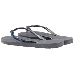 Havaianas Slim Glitter II Unisex Grey Flip-Flops
