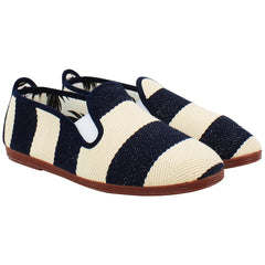 Flossy Style Amara Mens Navy/Cream Plimsolls