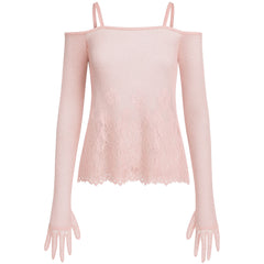 Puma x Rihanna Fenty Ball Mesh Lace Womens Pink Glove Top