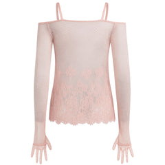 Puma x Rihanna Fenty Ball Mesh Lace Womens Pink Glove Top