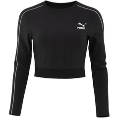 Puma Logo Womens Black Crop Top