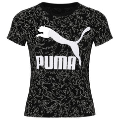 Puma AOP Womens Black/White T-Shirt