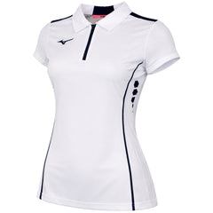 Mizuno Wom Hex Rect Womens White Polo Shirt