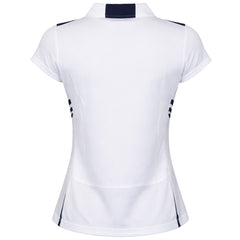 Mizuno Wom Hex Rect Womens White Polo Shirt