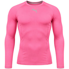 PumaTeam Liga Mens Pink Baselayer Top