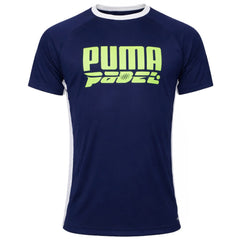 Puma TeamLiga Logo Mens Navy Padel T-Shirt