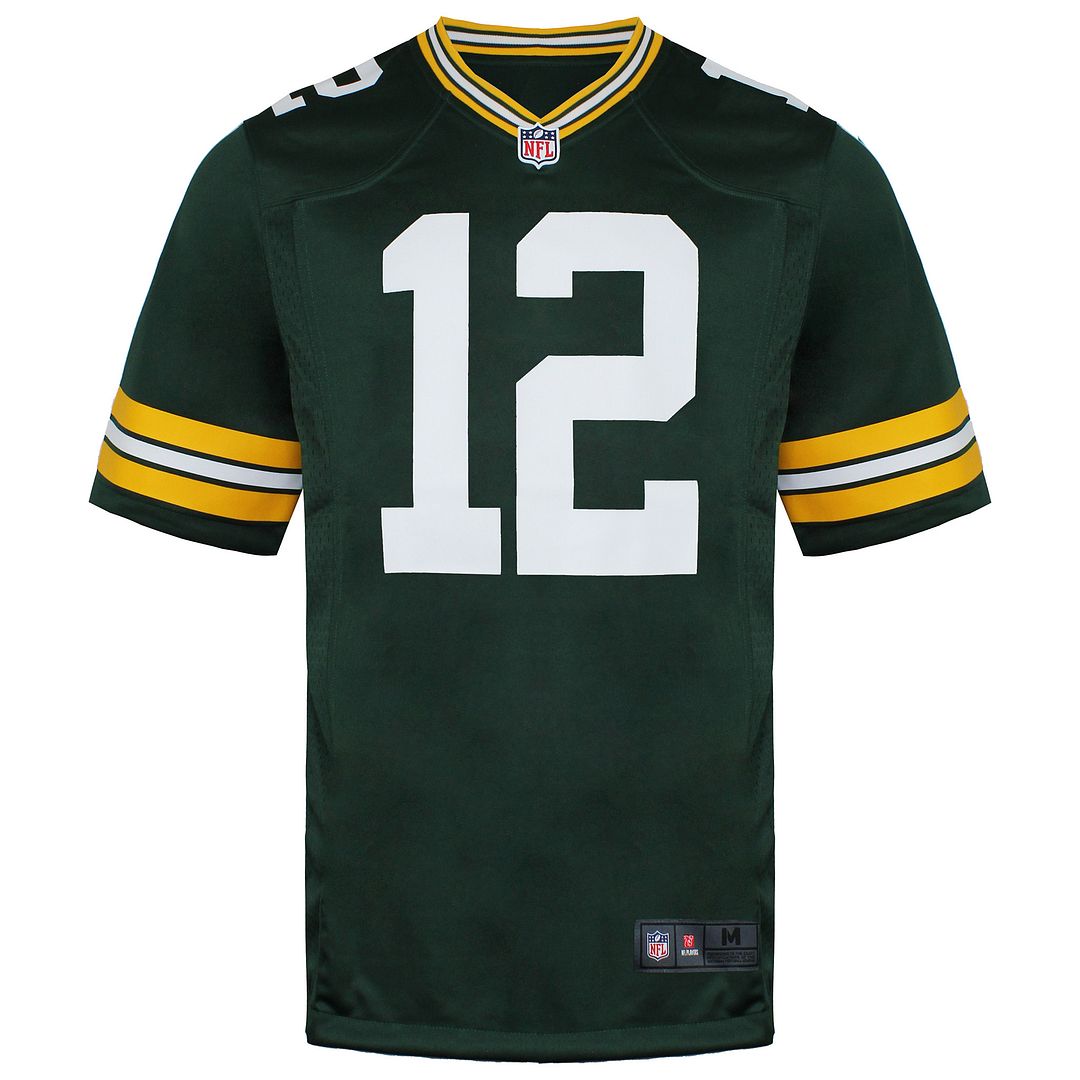 Nike NFL Game Green Bay Packers 12 Rodgers Mens Jersey – Sport It