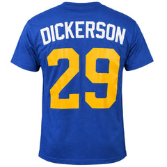 Mitchell & Ness NFL Los Angeles Rams #29 Dickerson Mens Blue T-Shirt